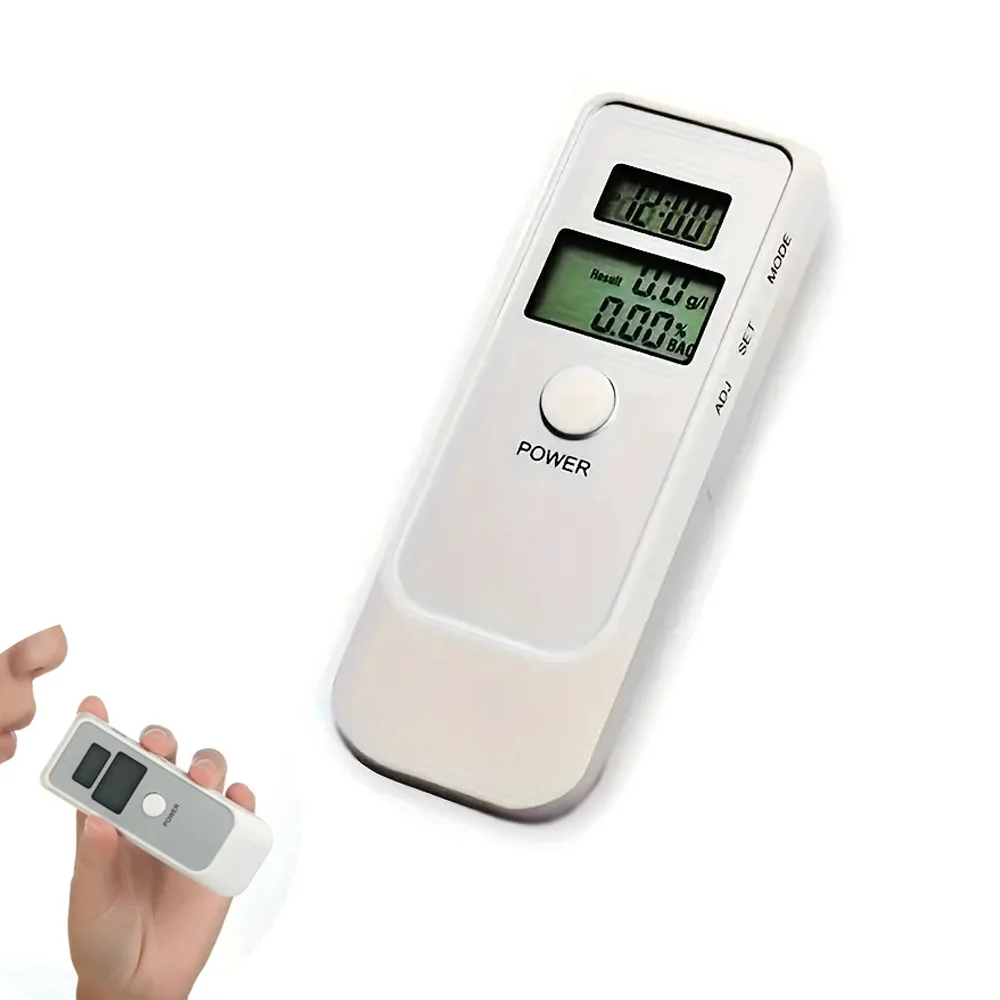 Detector Alcool, Alcool Tester cu Afisaj, Etilotest, Portabil, 2 Ecrane LCD-