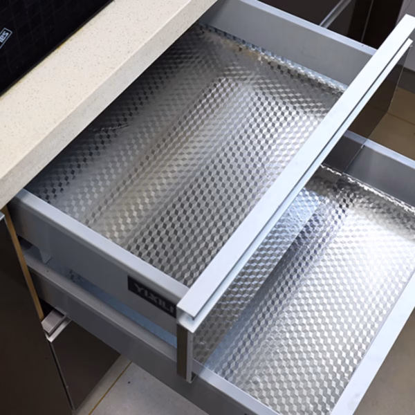 Set 2 x Role Folie Autoadeziva M3 Aluminiu Argintie pentru Bucatarie 60x300 cm