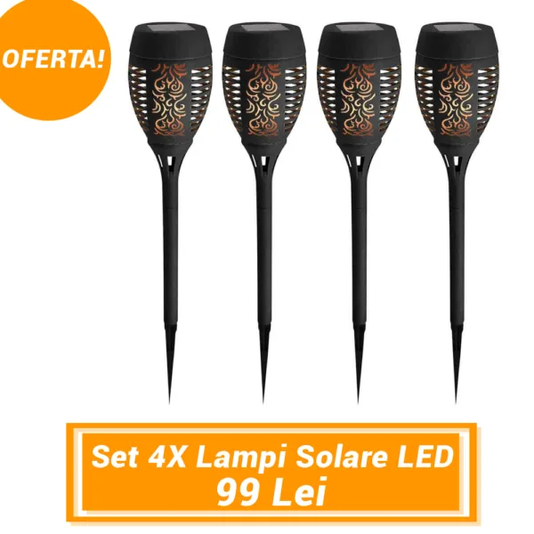 Set 4X lampi solare led