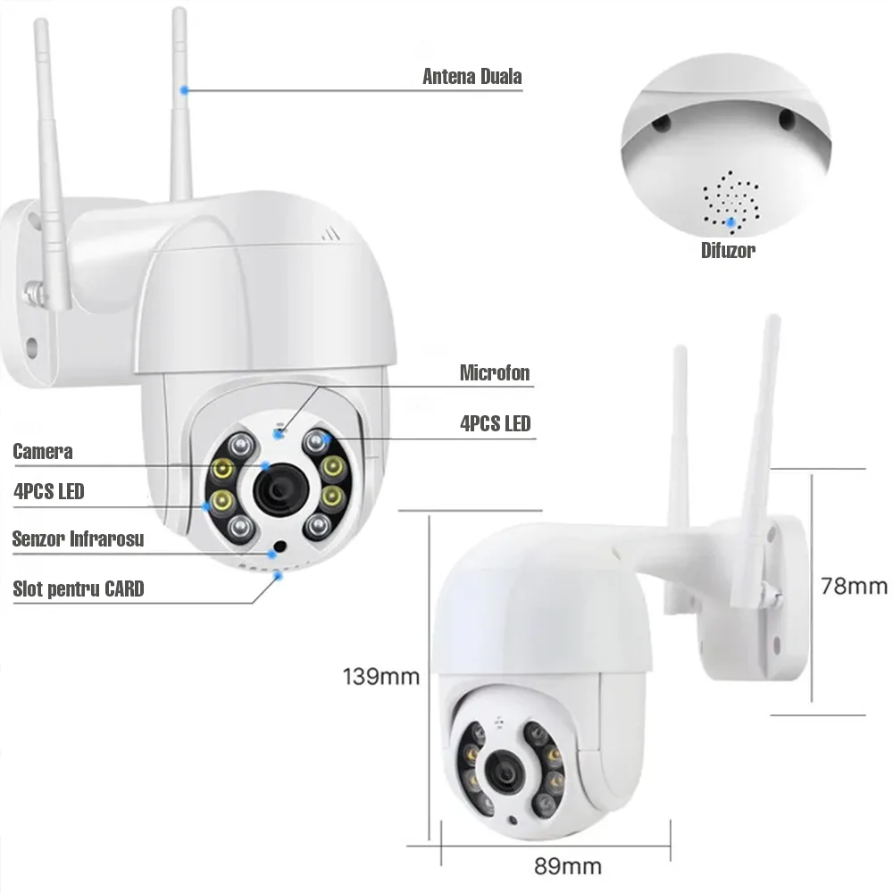 set 3 camere de supraveghere wifi