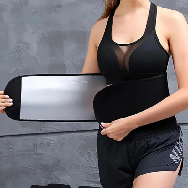 Centura de Slabit cu Efect de Sauna pentru Abdomen, Picioare, Unisex, Negru Centura de Slabit cu Efect de Sauna pentru Abdomen, Picioare, Unisex, Negru