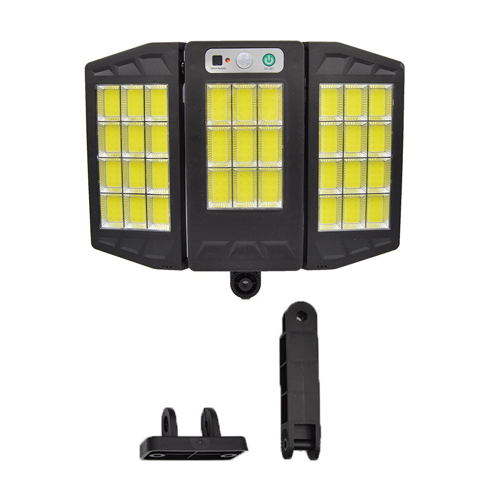 Lampa Solara 324LED, Senzor De Miscare, Protectie IP67, Waterproof, Exterior, Negru-