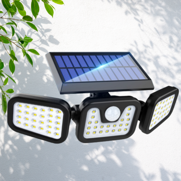 Lampa Solara 70LED + Panou Solar, Senzor De Miscare, 3 Moduri De Iluminare, Protectie IP67, Waterproof, Exterior, Negru