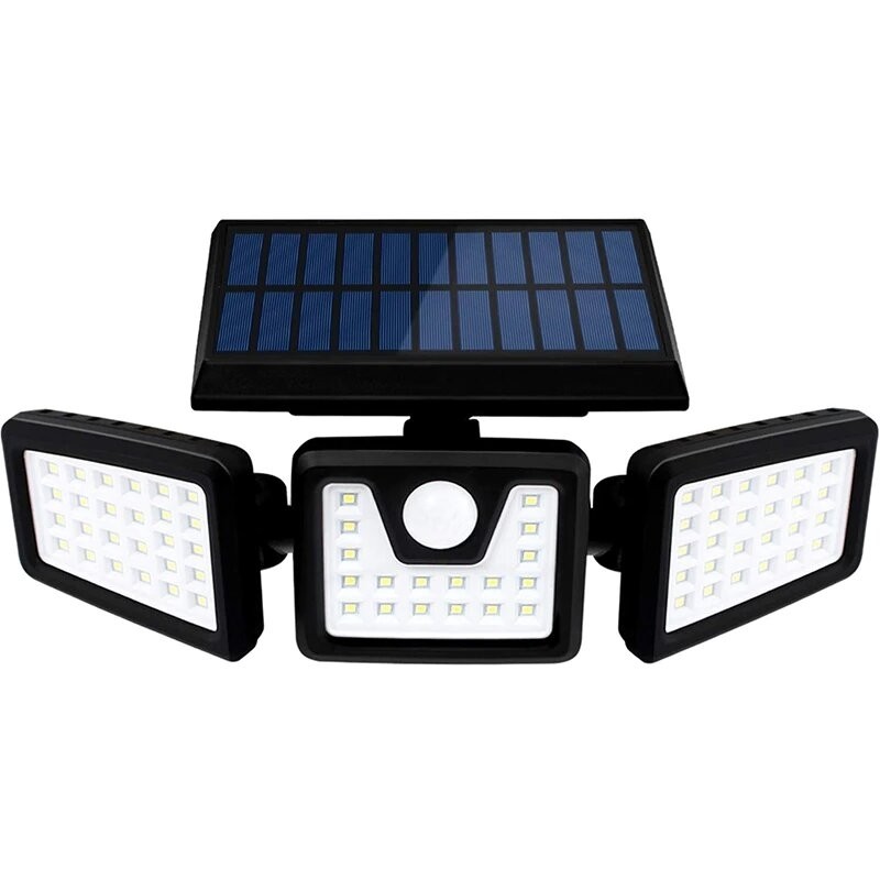 Lampa Solara-70LED + Panou Solar, Senzor De Miscare, 3 Moduri De Iluminare, Protectie IP67, Waterproof, Exterior, Negru
