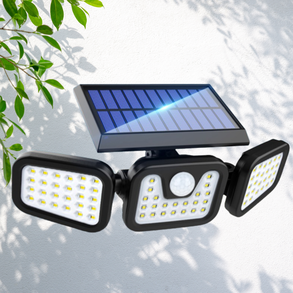 Lampa Solara 70LED + Panou Solar, Senzor De Miscare, 3 Moduri De Iluminare, Protectie IP67, Waterproof, Exterior, Negru