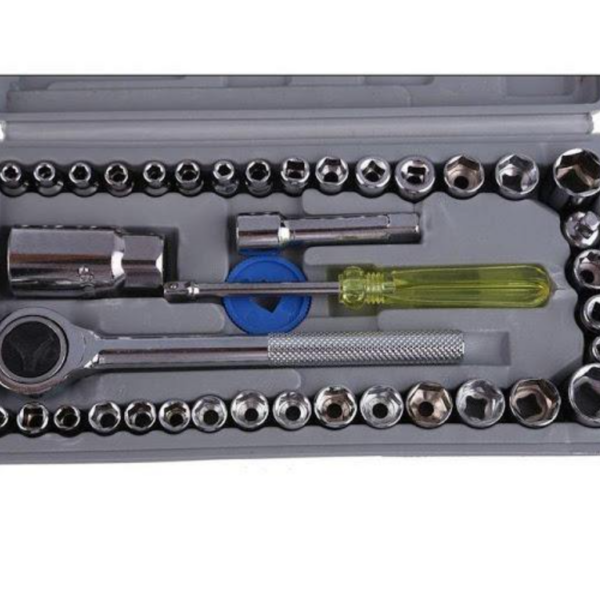 Set de chei tubulare combinate 40 de piese, 34 capete - imagine 2