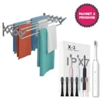 Uscator de Rufe din Otel Inoxidabil cu prindere de Perete + CADOU Periuta de dinti Electrica X7