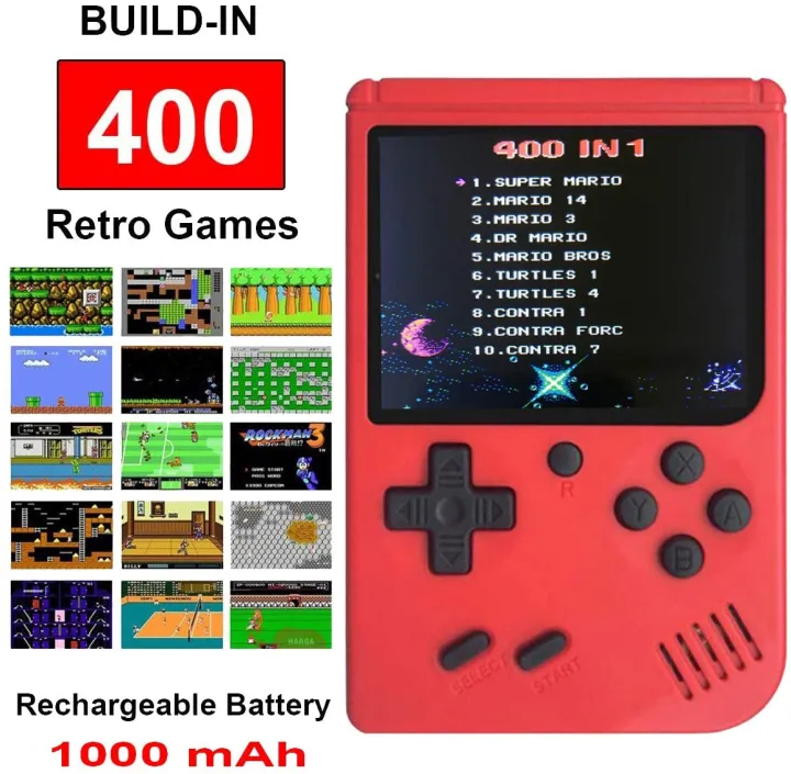 Consola de jocuri video, Portabila, Retro Mini Gameboy, 400 Jocuri, Ecran LCD-